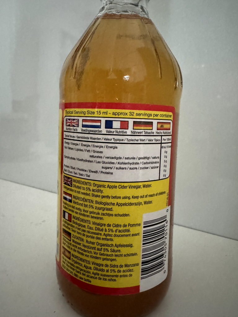 BRAGG ORGANIC APPLE CIDER VINEGAR