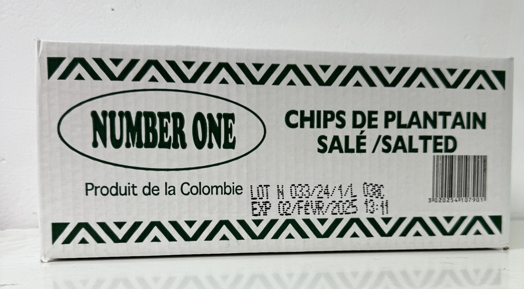 NUMBER ONE - SALTED PLANTAIN CHIPS (20 Pieces)