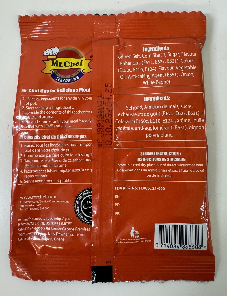 Mr. Chef JOLLOF RICE SEASONING