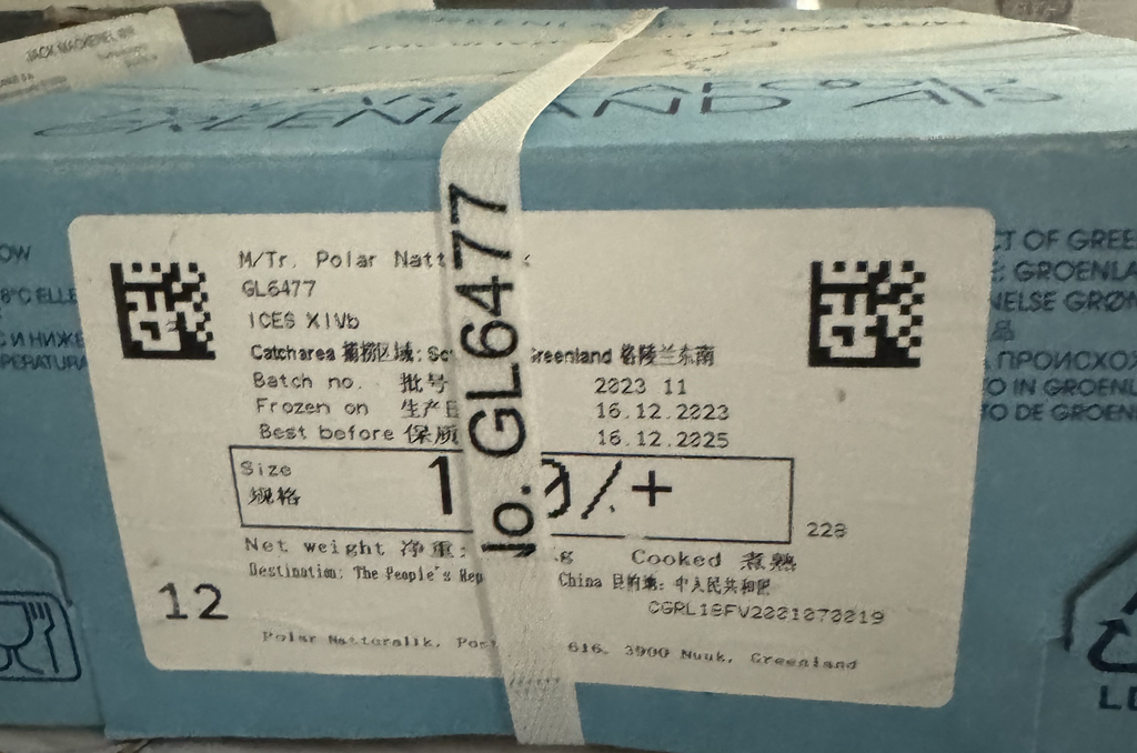 POLAR SEAFOOD - BOX OF GREENLAND PRAWNS