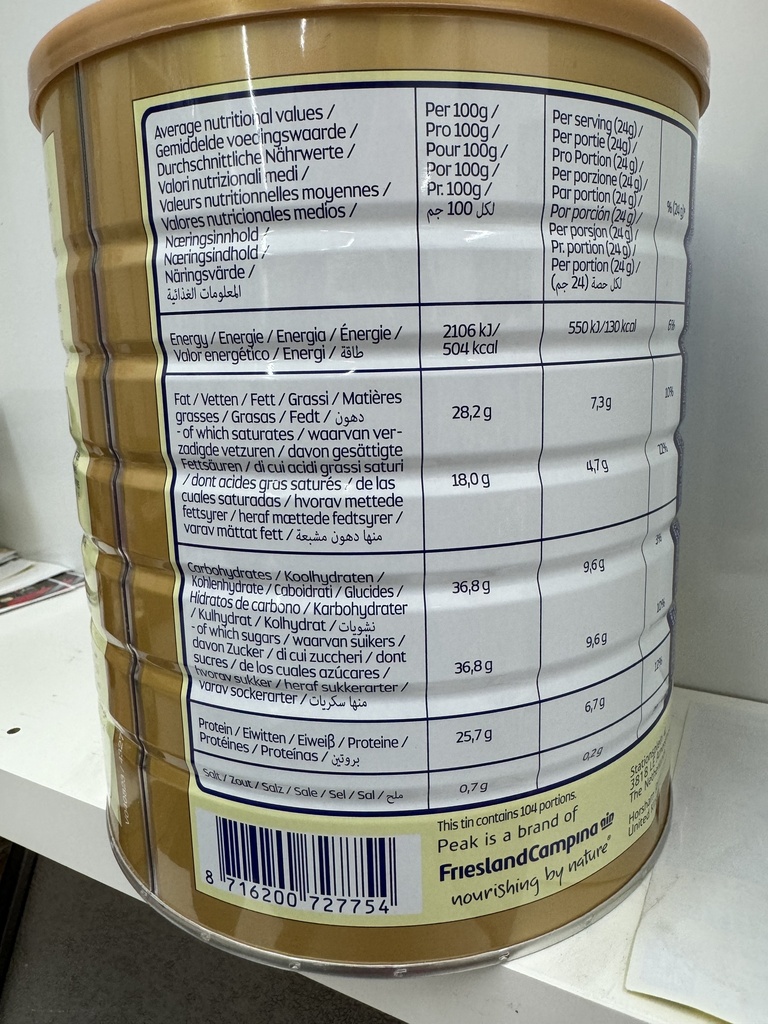 PEAK - MILK POWDER 2.5kg