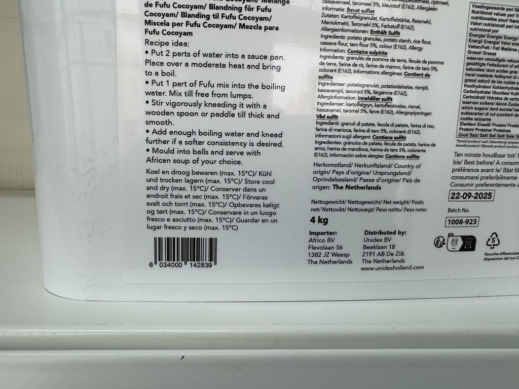 ELSIE'S COCOYAM FUFU 4kg