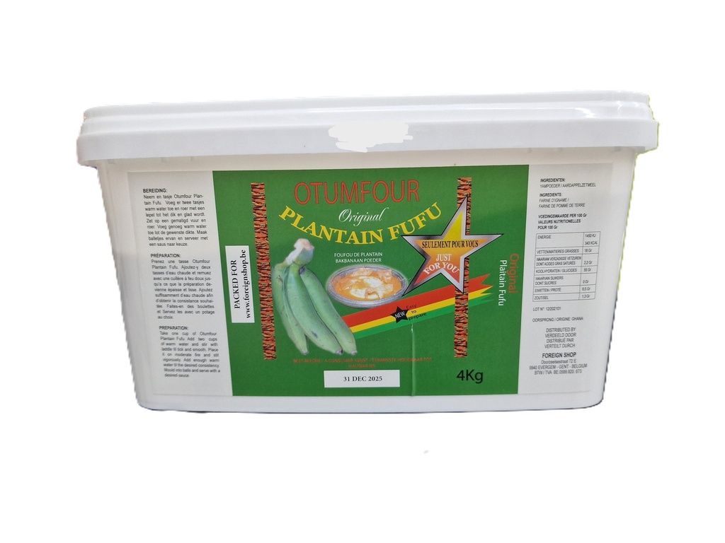 OTUMFOUR - PLANTAIN FUFU BUCKET 4kg