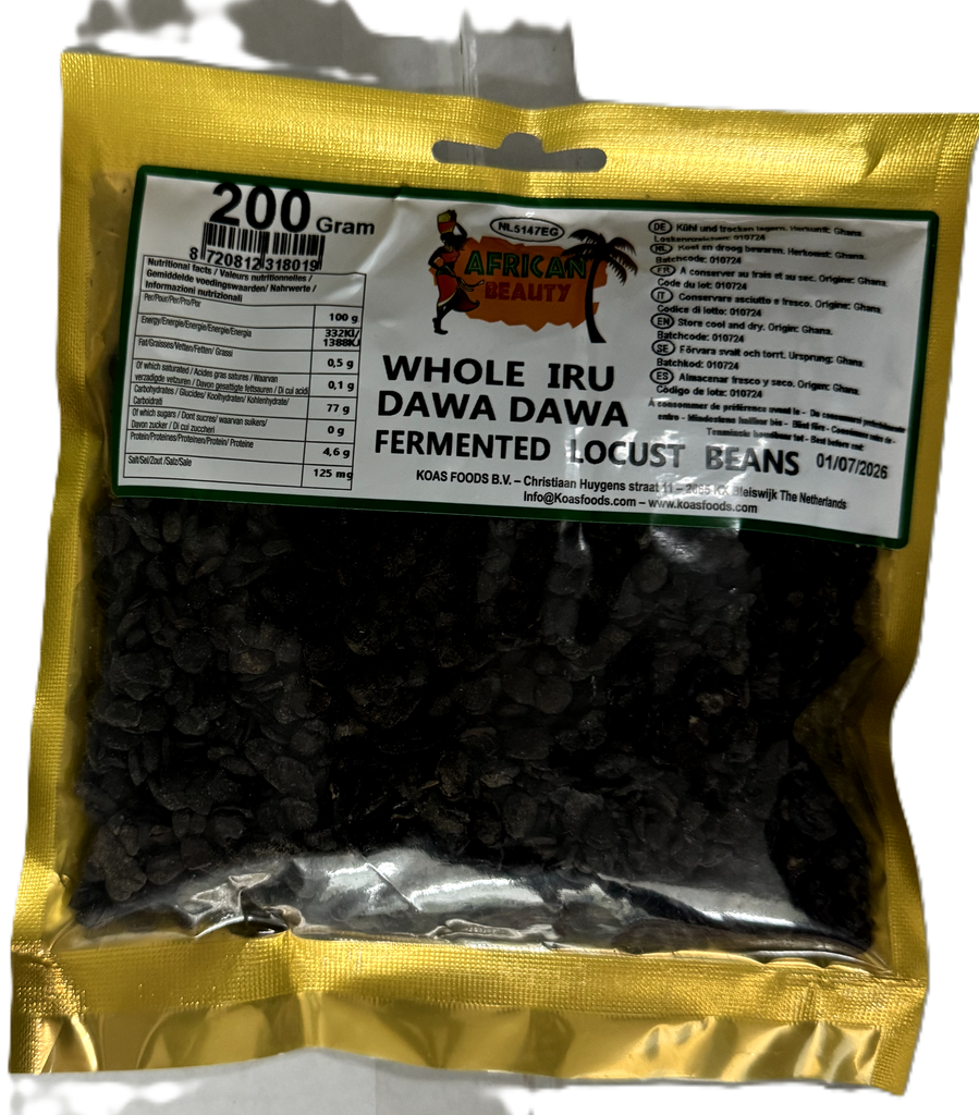 AFRICAN BEAUTY - WHOLE IRU DAWA FERMENTED LOCUST BEANS
