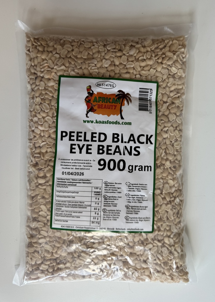 AFRICAN BEAUTY - PEELED BLACK EYE BEANS