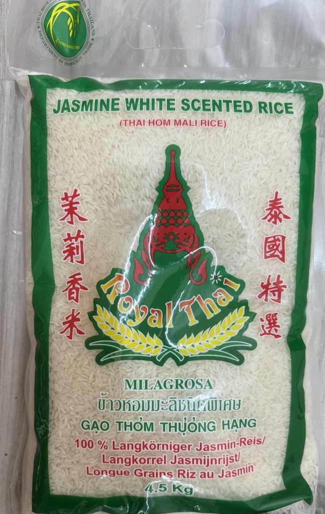 ROYAL THAI - JASMIN WHITE SCENTED RICE 4.5KG