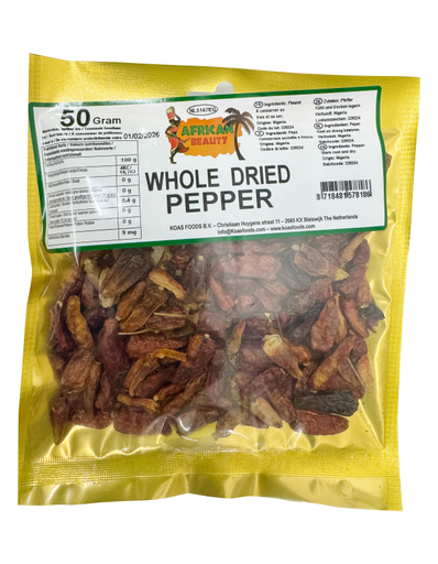 AFRICAN BEAUTY - WHOLE DRIED PEPPER