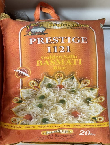 BIGI-MAMA - GOLDEN SELLA BASMATI RICE 9KG