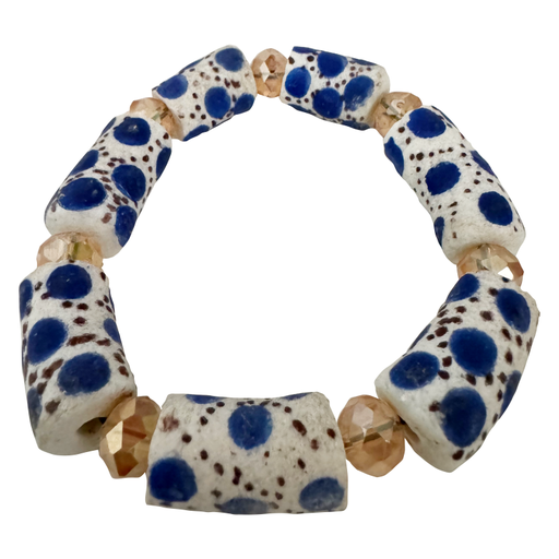 AFRICAN BRACELET (WHITE, BLUE, GOLD)