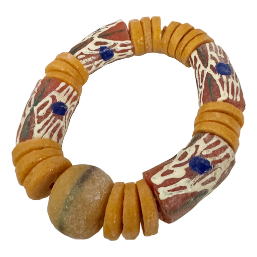 AFRICAN BRACELET (WHITE, BROWN, ORANGE)